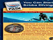 Tablet Screenshot of learndivingonline.com